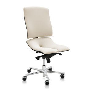 ASANA Seating Ergonomická kancelárska stolička Asana Steel Standard Farba čalúnenia: Látka Atlantic Biela 60063, Opierky rúk: bez opierok