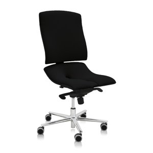ASANA Seating Ergonomická kancelárska stolička Asana Steel Standard Farba čalúnenia: Látka Atlantic Čierna 60999, Opierky rúk: bez opierok