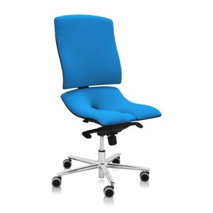 ASANA Seating Ergonomická kancelárska stolička Asana Steel Standard Farba čalúnenia: Látka Atlantic Modrá 66086, Opierky rúk: bez opierok