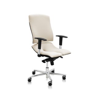 ASANA Seating Ergonomická kancelárska stolička Asana Steel Standard Farba čalúnenia: Látka Atlantic Biela 60063, Opierky rúk: s opierkami