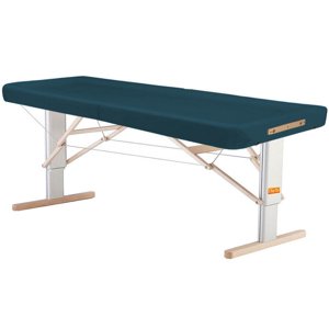 Prenosný elektrický masážny stôl Clap Tzu Linea Ayurveda Farba: PU - modrá (saphir), Doplnky: akumulátorové napájanie