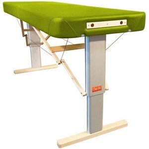 Prenosný elektrický masážny stôl Clap Tzu Linea Wellness Farba: PU - zelená (grass), Rozmery: 192x75cm, Doplnky: sieťové napájanie