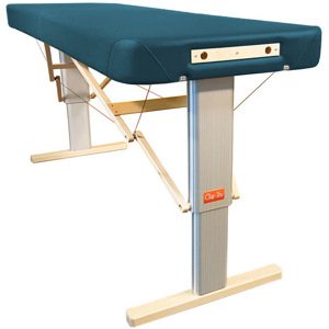 Prenosný elektrický masážny stôl Clap Tzu Linea Wellness Farba: PU - modrá (saphir), Rozmery: 192x75cm, Doplnky: akumulátorové napájanie