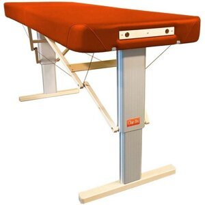 Prenosný elektrický masážny stôl Clap Tzu Linea Wellness Farba: PU - mandarinková (mandarine), Rozmery: 192x80cm, Doplnky: sieťové napájanie + vstava…