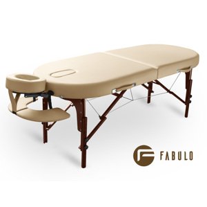 Skladací masážny stôl Fabulo DIABLO Oval Set Farba: krémová