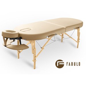 Skladací masážny stôl Fabulo GURU Oval Set Farba: bledozelená