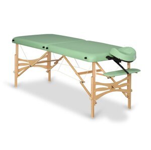 Skladací masážny stôl HABYS® Panda Farba: pistáciová (#22) - Vinyl Flex, Veľkosť a farba rámu: 180 x 60 cm - buk svetlý