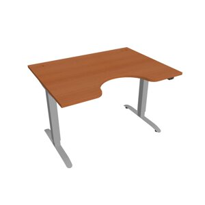 Elektricky výškovo nastaviteľný stôl Hobis Motion Ergo - 2 segmentový, štandardný ovládač Šírka: 120 cm, Farba dosky: čerešňa, Farba kovu: sivá RAL 9…