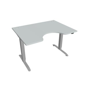 Elektricky výškovo nastaviteľný stôl Hobis Motion Ergo - 2 segmentový, štandardný ovládač Šírka: 120 cm, Farba dosky: sivá, Farba kovu: sivá RAL 9006