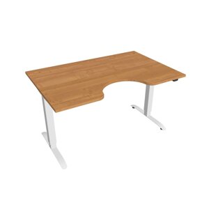 Elektricky výškovo nastaviteľný stôl Hobis Motion Ergo - 2 segmentový, štandardný ovládač Šírka: 140 cm, Farba dosky: jelša, Farba kovu: biela RAL 90…