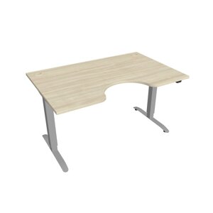Elektricky výškovo nastaviteľný stôl Hobis Motion Ergo - 2 segmentový, štandardný ovládač Šírka: 140 cm, Farba dosky: agát, Farba kovu: sivá RAL 9006