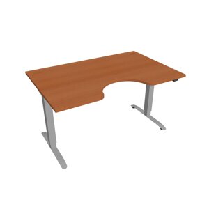 Elektricky výškovo nastaviteľný stôl Hobis Motion Ergo - 2 segmentový, štandardný ovládač Šírka: 140 cm, Farba dosky: čerešňa, Farba kovu: sivá RAL 9…