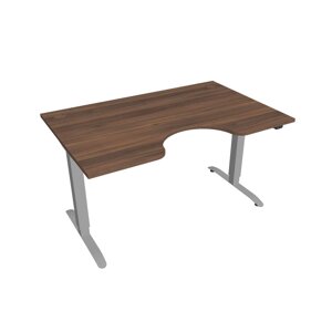 Elektricky výškovo nastaviteľný stôl Hobis Motion Ergo - 2 segmentový, štandardný ovládač Šírka: 140 cm, Farba dosky: orech, Farba kovu: sivá RAL 9006