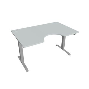 Elektricky výškovo nastaviteľný stôl Hobis Motion Ergo - 2 segmentový, štandardný ovládač Šírka: 140 cm, Farba dosky: sivá, Farba kovu: sivá RAL 9006