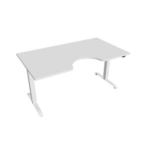 Elektricky výškovo nastaviteľný stôl Hobis Motion Ergo - 2 segmentový, štandardný ovládač Šírka: 160 cm, Farba dosky: biela, Farba kovu: biela RAL 90…