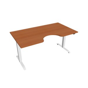 Elektricky výškovo nastaviteľný stôl Hobis Motion Ergo - 2 segmentový, štandardný ovládač Šírka: 160 cm, Farba dosky: čerešňa, Farba kovu: biela RAL …
