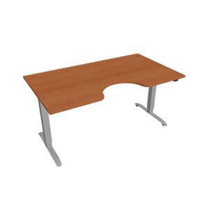 Elektricky výškovo nastaviteľný stôl Hobis Motion Ergo - 2 segmentový, štandardný ovládač Šírka: 160 cm, Farba dosky: čerešňa, Farba kovu: sivá RAL 9…