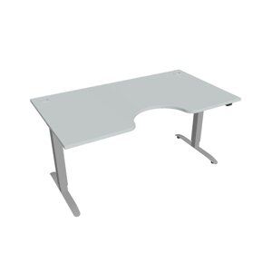 Elektricky výškovo nastaviteľný stôl Hobis Motion Ergo - 2 segmentový, štandardný ovládač Šírka: 160 cm, Farba dosky: sivá, Farba kovu: sivá RAL 9006