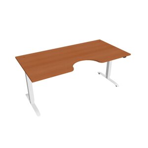 Elektricky výškovo nastaviteľný stôl Hobis Motion Ergo - 2 segmentový, štandardný ovládač Šírka: 180 cm, Farba dosky: čerešňa, Farba kovu: biela RAL …