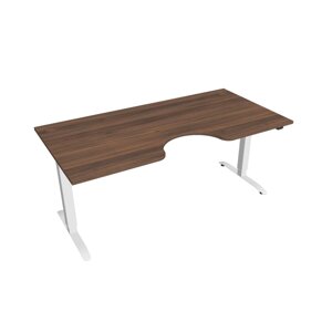 Elektricky výškovo nastaviteľný stôl Hobis Motion Ergo - 2 segmentový, štandardný ovládač Šírka: 180 cm, Farba dosky: orech, Farba kovu: biela RAL 90…
