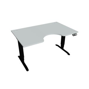 Elektricky výškovo nastaviteľný stôl Hobis Motion Ergo - 3M segmentový, pamäťový ovládač Šírka: 140 cm, Farba dosky: sivá, Farba kovu: čierna RAL 9005