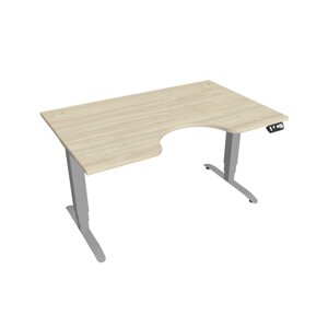 Elektricky výškovo nastaviteľný stôl Hobis Motion Ergo - 3M segmentový, pamäťový ovládač Šírka: 140 cm, Farba dosky: agát, Farba kovu: sivá RAL 9006