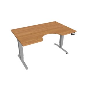 Elektricky výškovo nastaviteľný stôl Hobis Motion Ergo - 3M segmentový, pamäťový ovládač Šírka: 140 cm, Farba dosky: jelša, Farba kovu: sivá RAL 9006