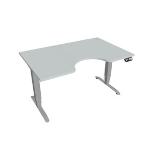 Elektricky výškovo nastaviteľný stôl Hobis Motion Ergo - 3M segmentový, pamäťový ovládač Šírka: 140 cm, Farba dosky: sivá, Farba kovu: sivá RAL 9006