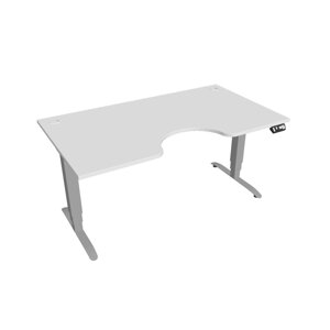 Elektricky výškovo nastaviteľný stôl Hobis Motion Ergo - 3M segmentový, pamäťový ovládač Šírka: 160 cm, Farba dosky: biela, Farba kovu: sivá RAL 9006