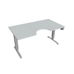 Elektricky výškovo nastaviteľný stôl Hobis Motion Ergo - 3M segmentový, pamäťový ovládač Šírka: 160 cm, Farba dosky: sivá, Farba kovu: sivá RAL 9006