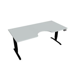 Elektricky výškovo nastaviteľný stôl Hobis Motion Ergo - 3M segmentový, pamäťový ovládač Šírka: 180 cm, Farba dosky: sivá, Farba kovu: čierna RAL 9005