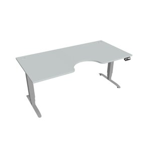 Elektricky výškovo nastaviteľný stôl Hobis Motion Ergo - 3M segmentový, pamäťový ovládač Šírka: 180 cm, Farba dosky: sivá, Farba kovu: sivá RAL 9006