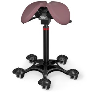 Sedlová stolička Salli MultiAdjuster Farba čalúnenia: Syntetická koža - staroružová #9532, Výška postavy: Stredná (M) - do 170 cm, Konštrukcia: čiern…