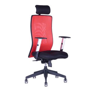 Ergonomická kancelárska stolička OfficePro Calypso Grand Farba: červená, Opierka hlavy: s opierkou