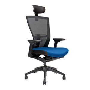 Ergonomická kancelárska stolička OfficePro Merens Farba: modrá, Opierka hlavy: s opierkou