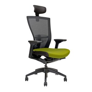 Ergonomická kancelárska stolička OfficePro Merens Farba: zelená, Opierka hlavy: s opierkou