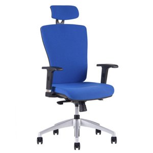 Ergonomická kancelárska stolička OfficePro Halia Farba: modrá, Opierka hlavy: s opierkou
