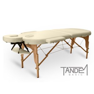 Skladací masážny stôl TANDEM Basic-2 Oval Farba: krémová