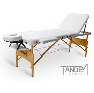 Skladací masážny stôl TANDEM Basic-3 Farba: biela
