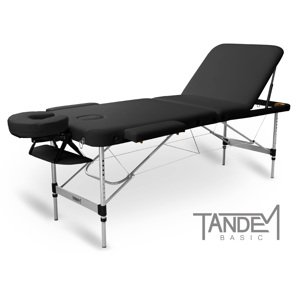 Skladací masážny stôl TANDEM Basic ALU-3 Farba: čierna