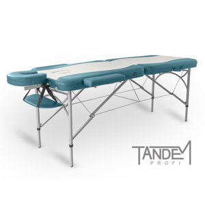 Skladací masážny stôl TANDEM Profi A2D Duo Farba: bielo-tyrkysová