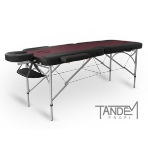 Skladací masážny stôl TANDEM Profi A2D Duo Farba: bordovo-čierna