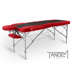 Skladací masážny stôl TANDEM Profi A2D Duo Farba: čierno-červená
