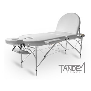 Skladací masážny stôl TANDEM Profi A3D Oval Farba: biela