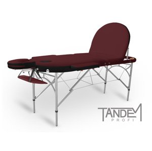 Skladací masážny stôl TANDEM Profi A3D Oval Duo Farba: bordovo-čierna