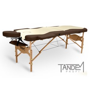 Skladací masážny stôl TANDEM Profi W2D DUO Farba: krémovo-čokoládová