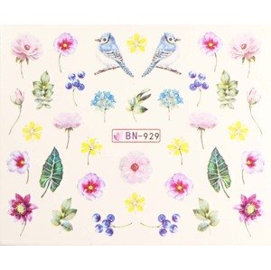 Vodonálepky s motívmi kvetov BN-929