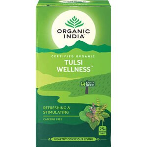 Organic India Tulsi Wellness, porciovaný čaj, 25 vreciek