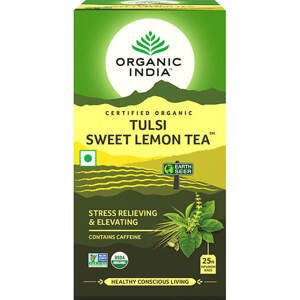 Organic India Tulsi Sladký citrón, porciovaný čaj, 25 vreciek