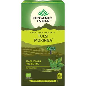 Organic India Tulsi Moringa, porciovaný čaj, 25 vreciek